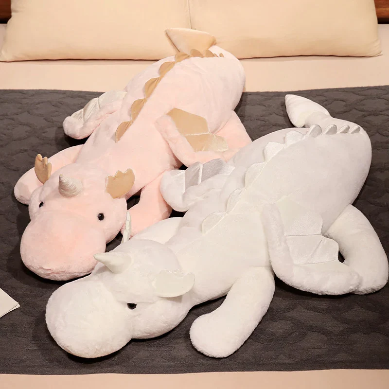 Majestic Dragonicorn: Enormous White Dragon Plush Toy - Image 5