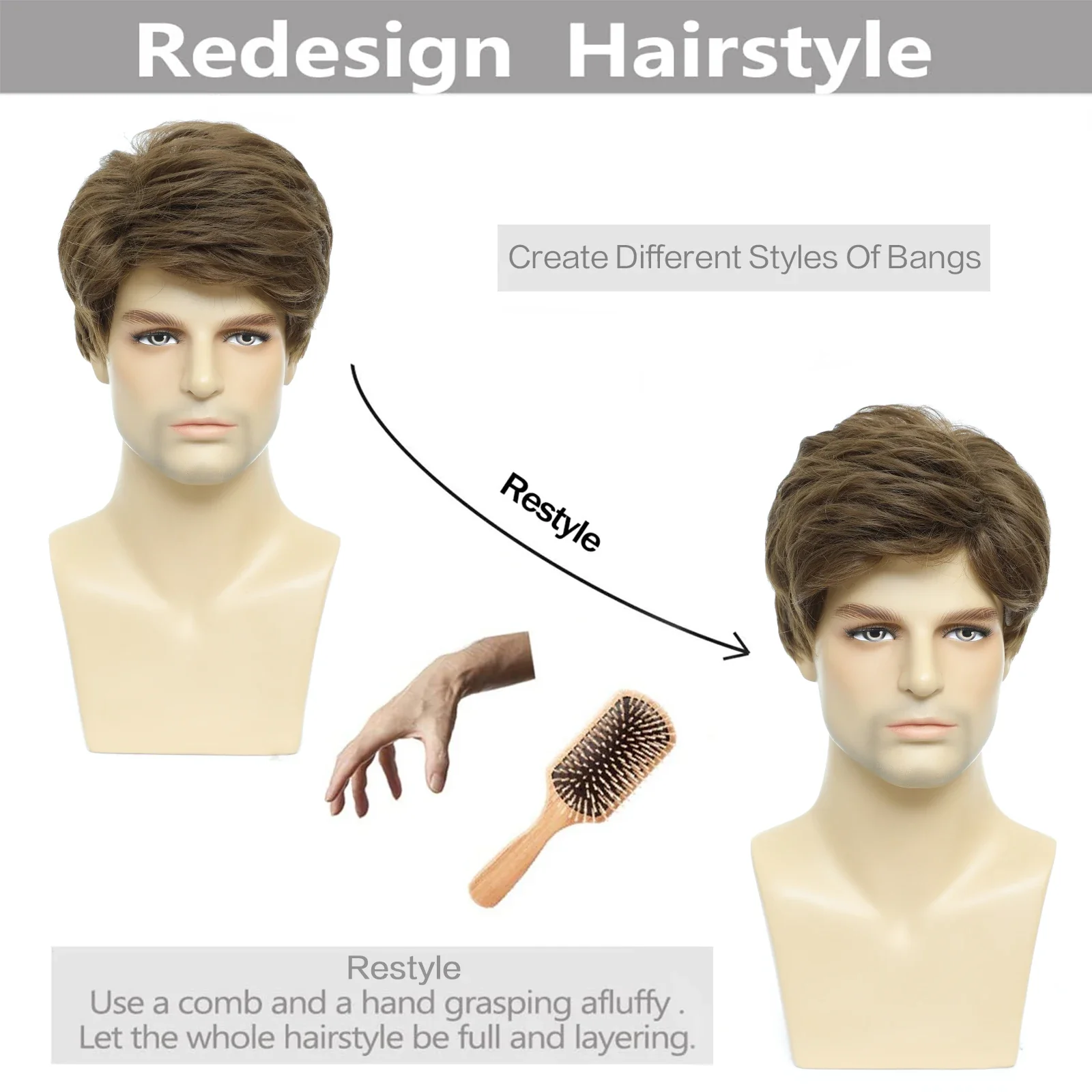 Man Hair Wig - Image 4