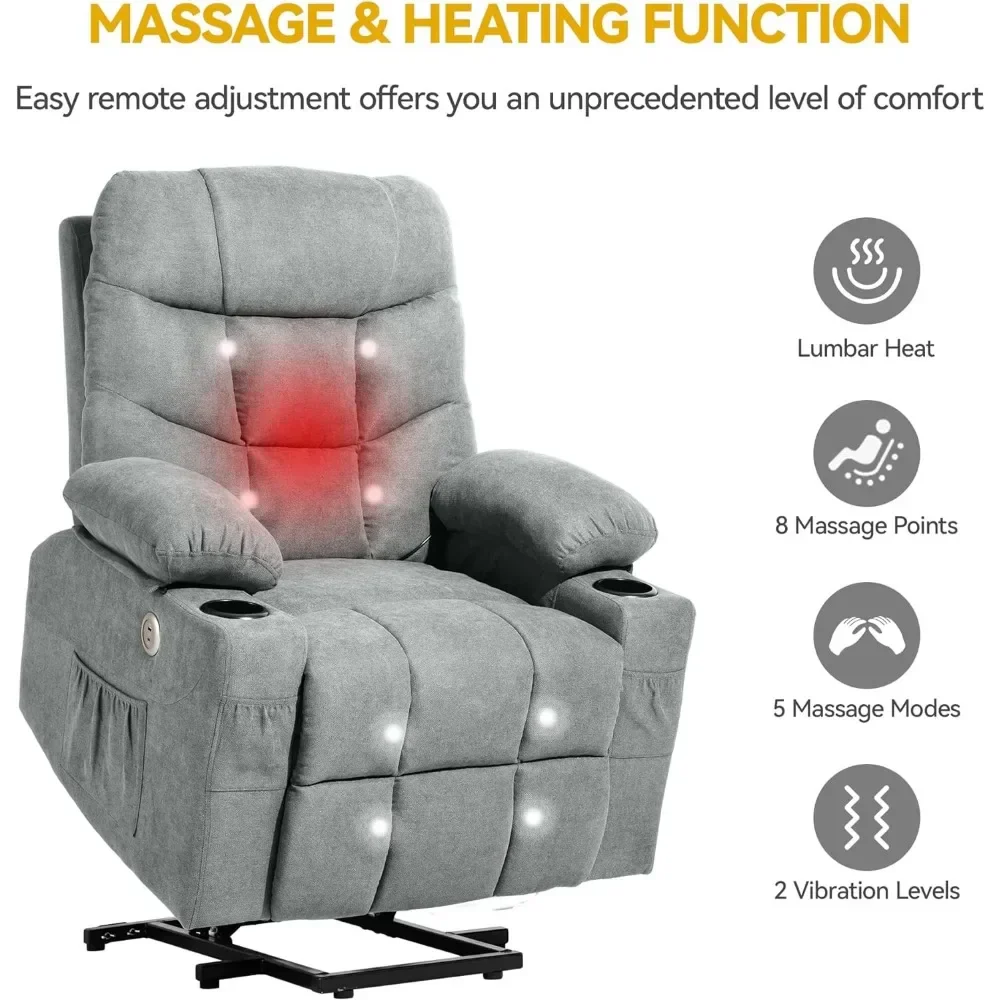 Massage Power Lift Recliner Chair - Image 4
