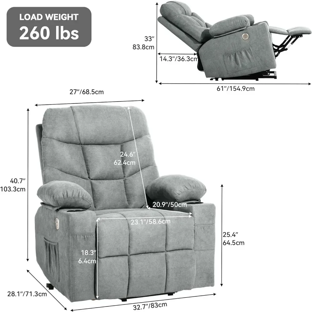 Massage Power Lift Recliner Chair - Image 6