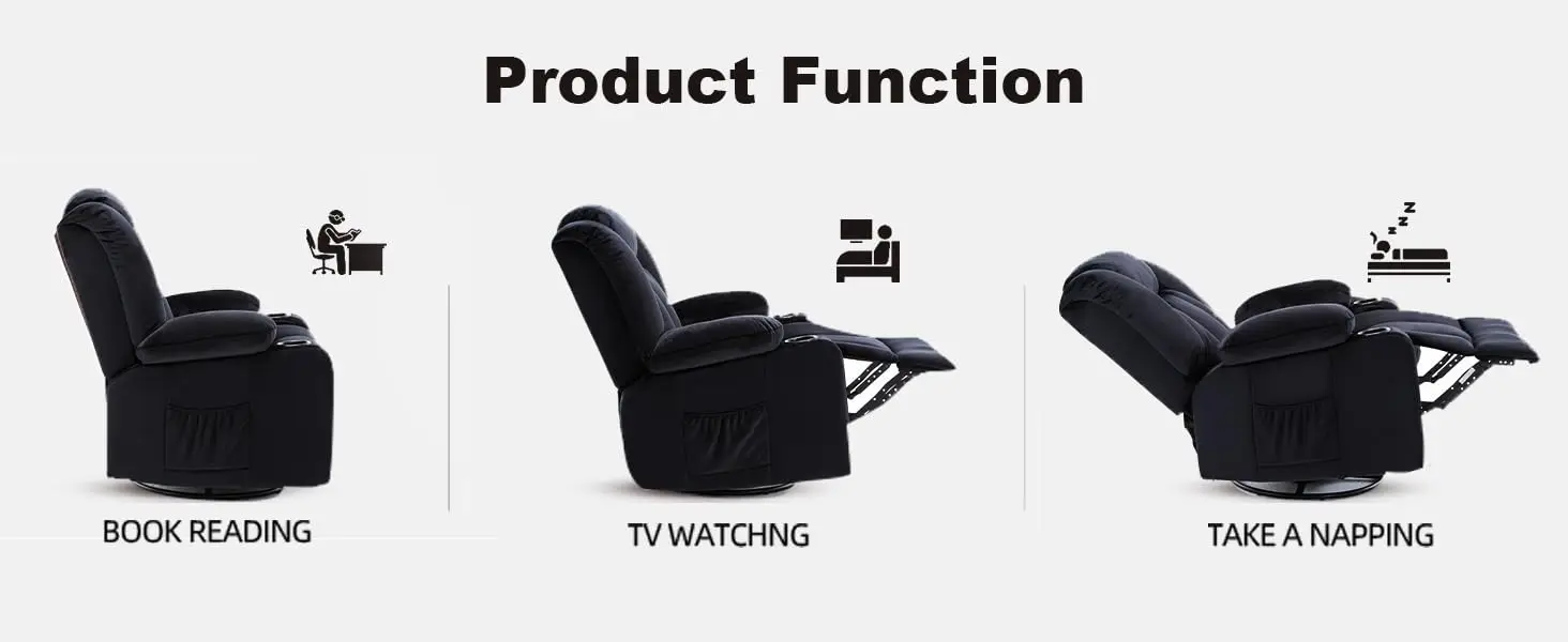 Massage Rocking Recliner Chair - Image 10