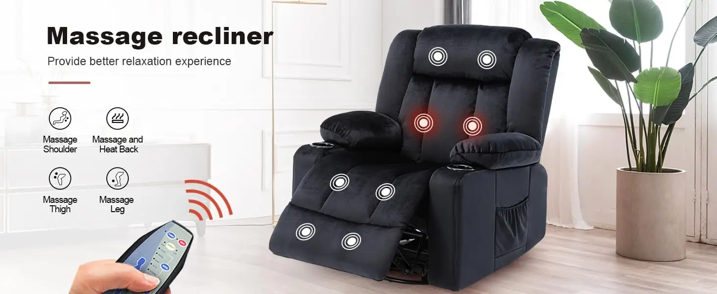 Massage Rocking Recliner Chair - Image 12