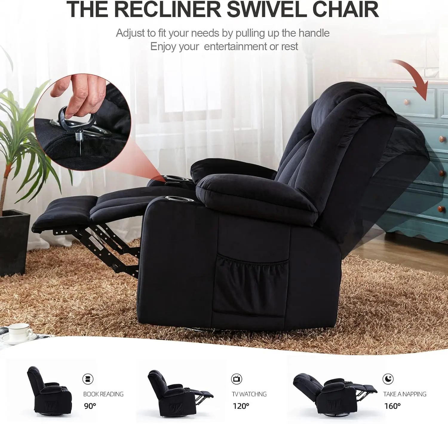 Massage Rocking Recliner Chair - Image 4