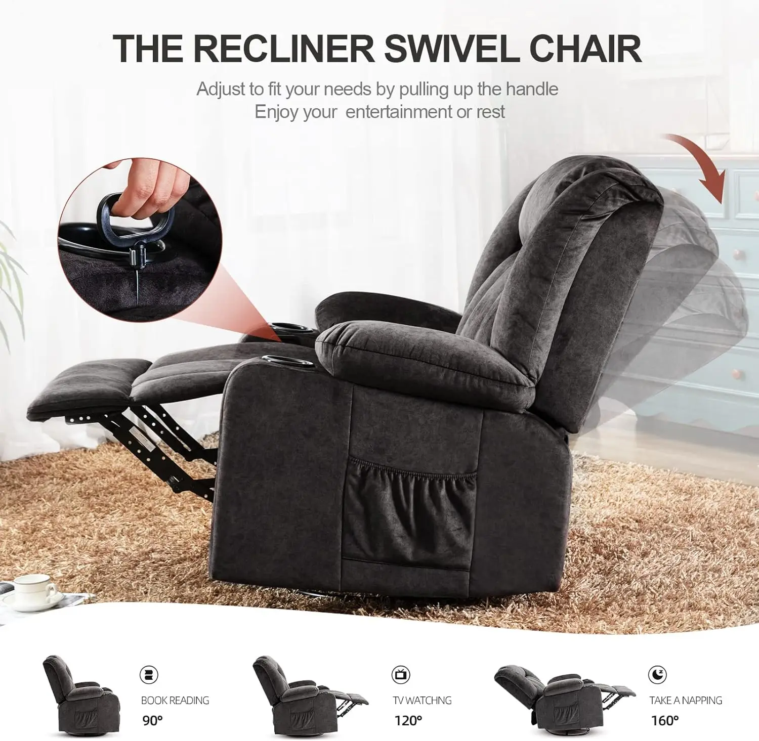 Massage Rocking Recliner Chair - Image 6