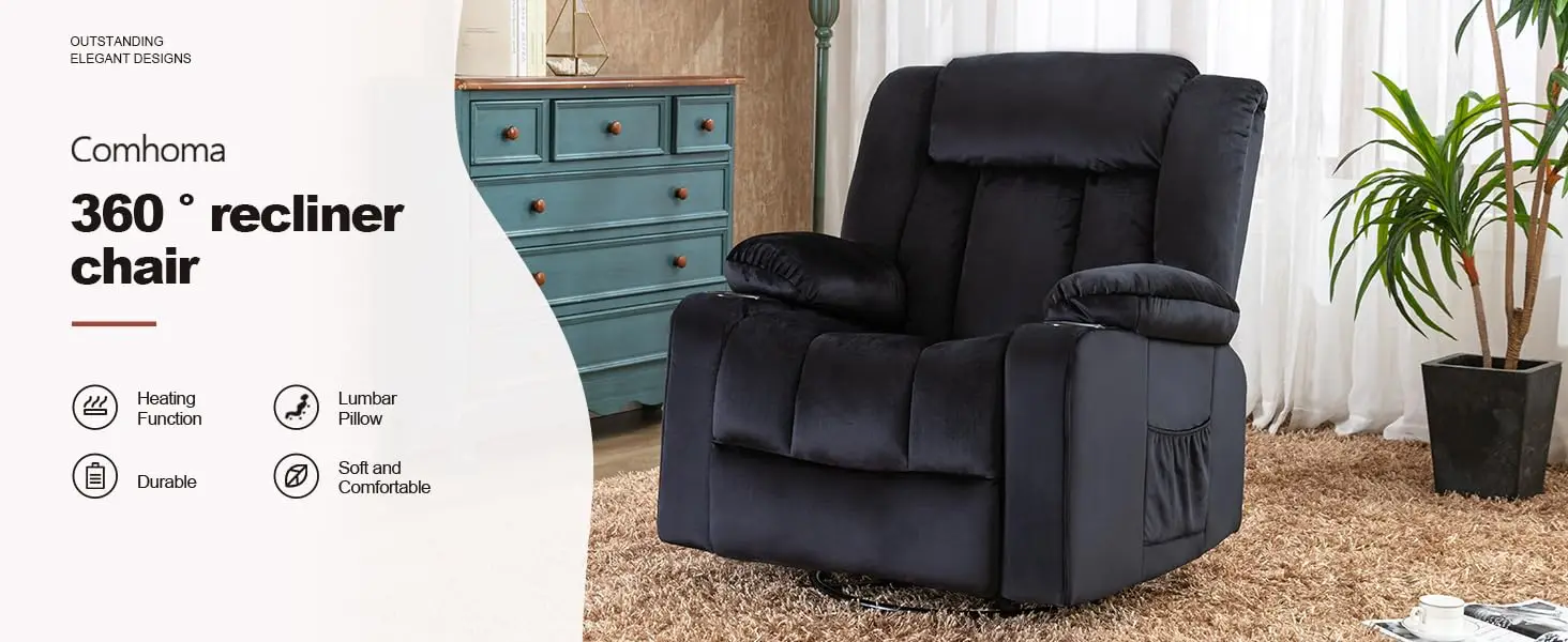 Massage Rocking Recliner Chair - Image 9
