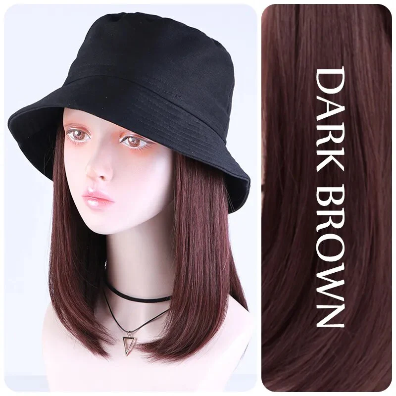 Medium Hair Wig Bucket Hat - Image 10