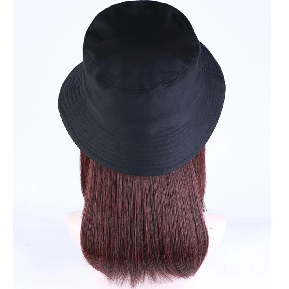 Medium Hair Wig Bucket Hat - Image 6