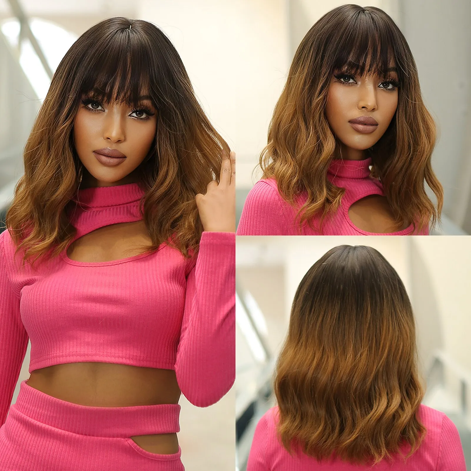 Medium Wavy Hair Wig - Image 10