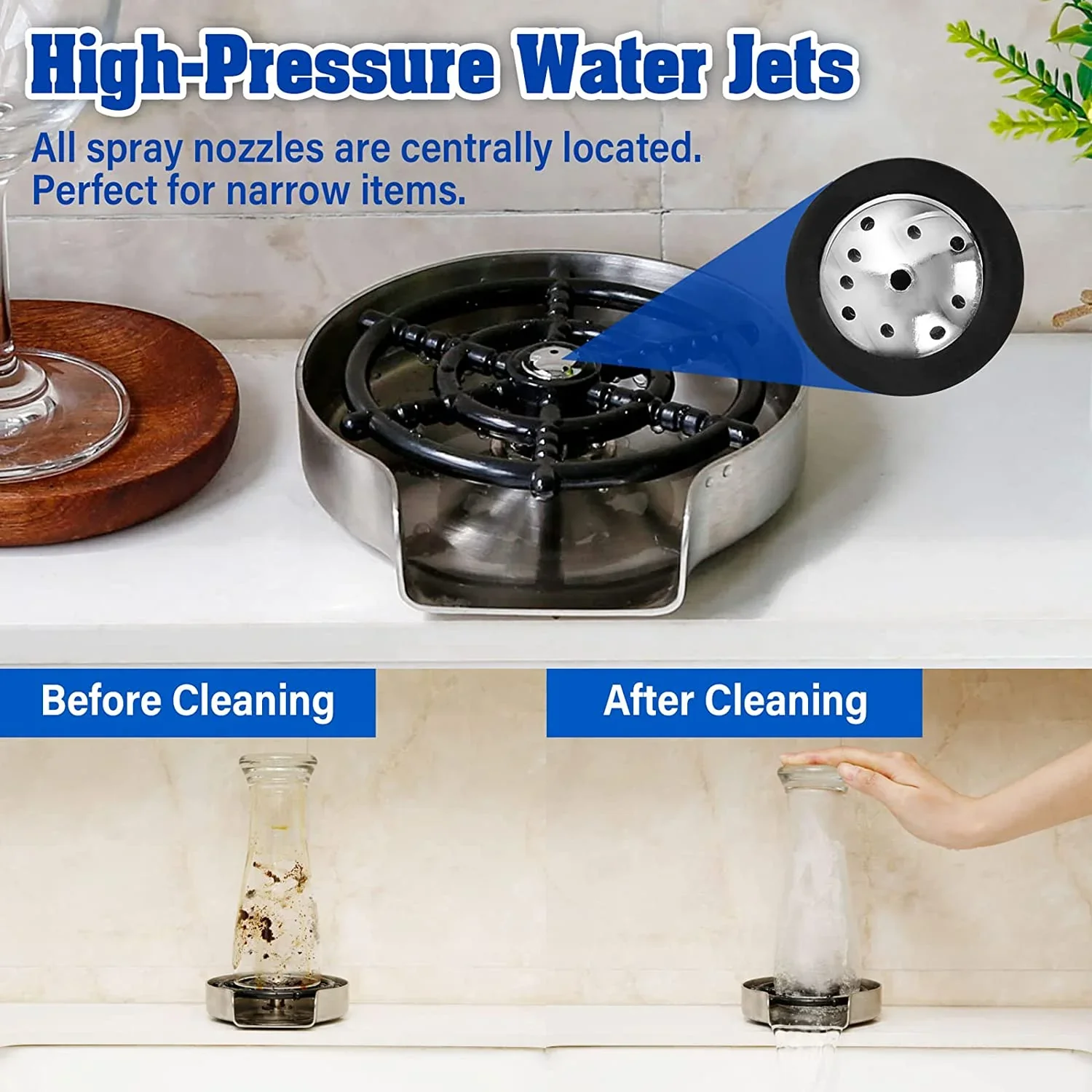 Metal Kitchen Sink Glass Rinser - Image 2