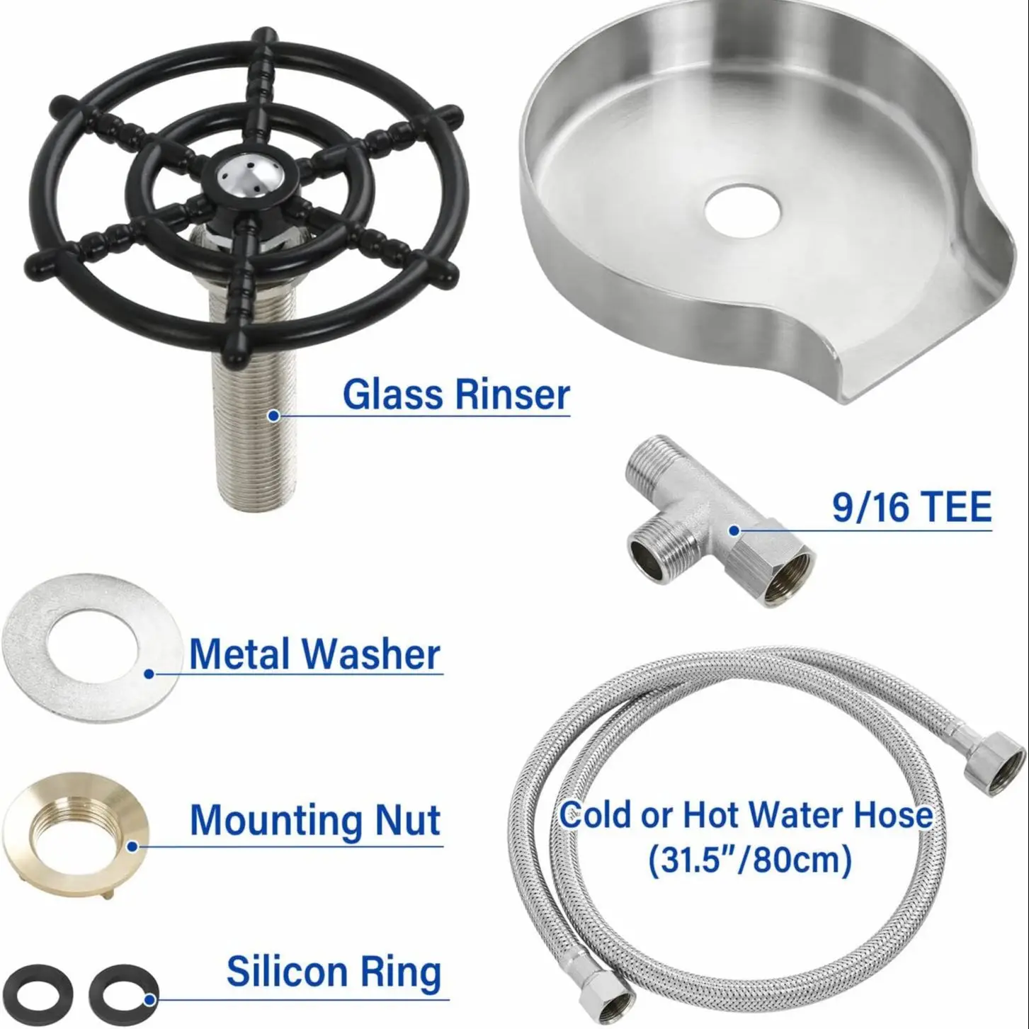 Metal Kitchen Sink Glass Rinser - Image 5
