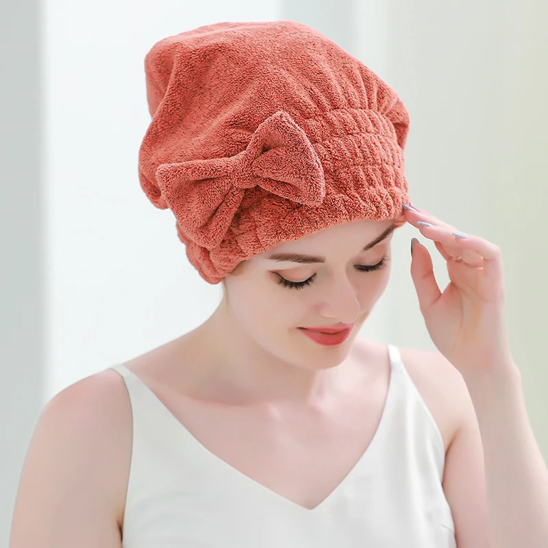 Microfiber Hair Drying Towel Cap - Image 10
