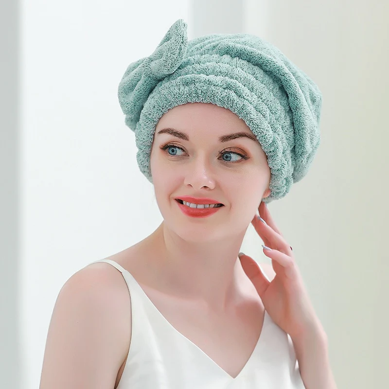 Microfiber Hair Drying Towel Cap - Image 7