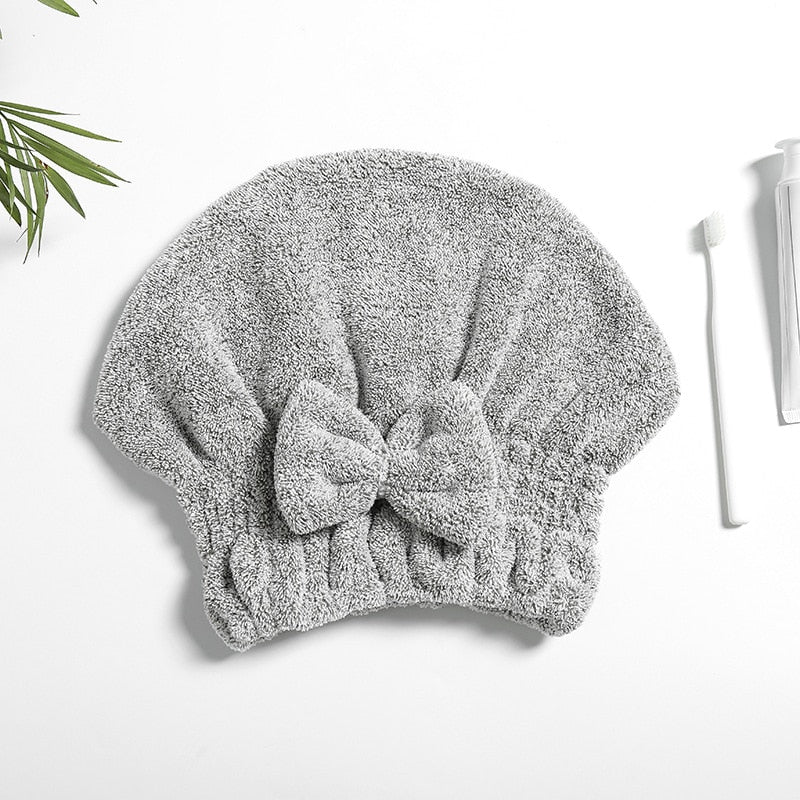Microfiber Hair Drying Towel Cap - Image 8