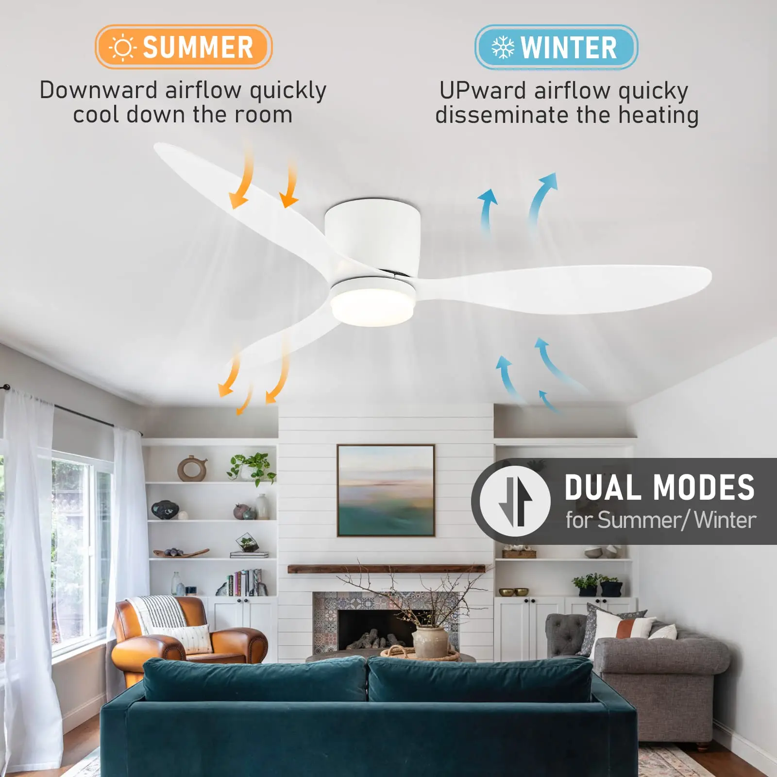 Modern Ceiling Fan with LED Light - Image 2
