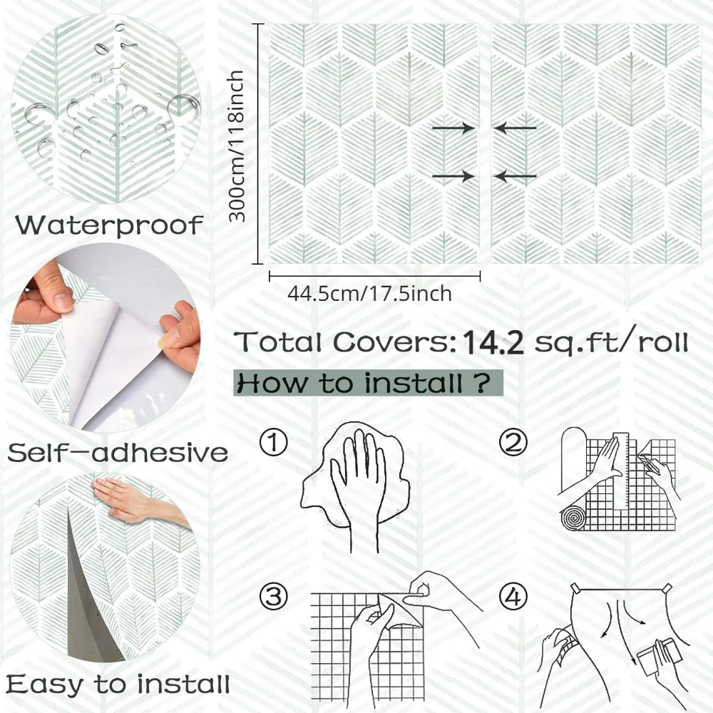 Modern Geometric Peel and Stick Wallpaper - Image 5