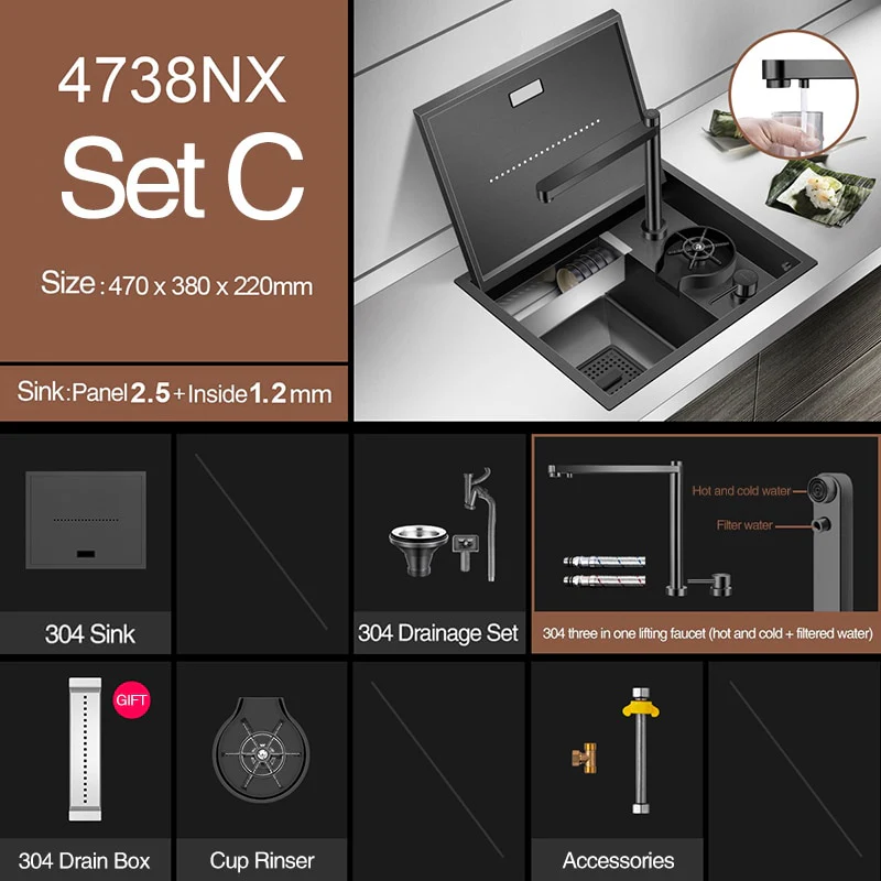 Modern Hidden Kitchen Sink - Image 6