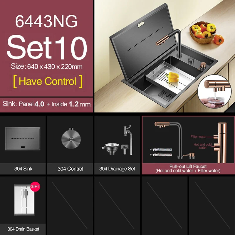 Modern Nano Hidden Kitchen Sink - Image 11