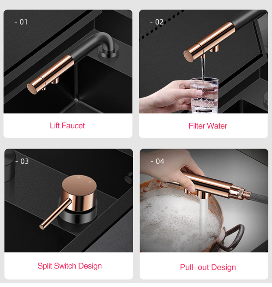 Modern Nano Hidden Kitchen Sink - Image 24