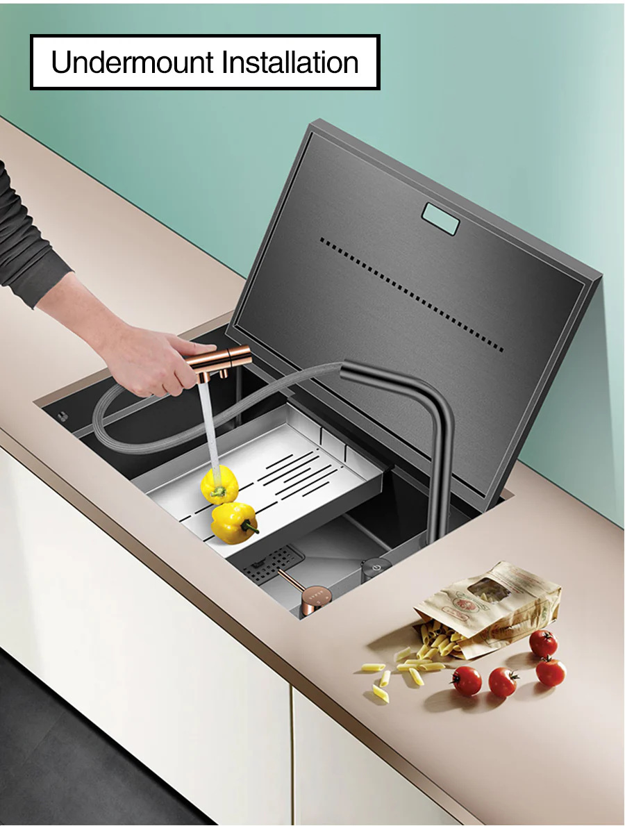 Modern Nano Hidden Kitchen Sink - Image 25