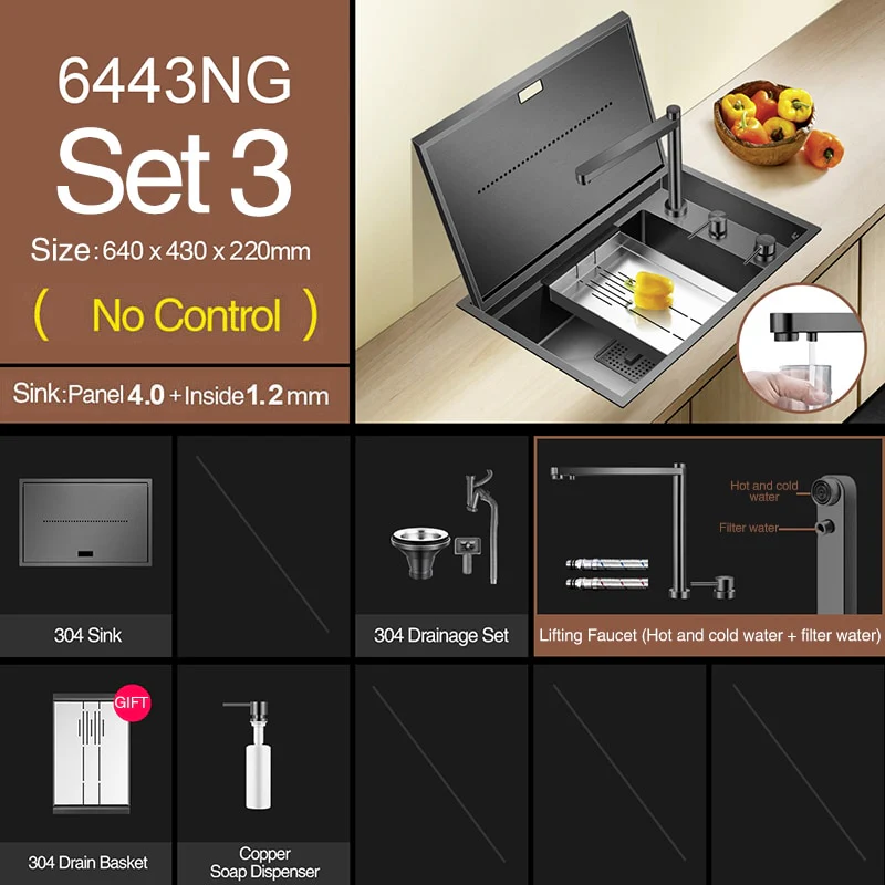 Modern Nano Hidden Kitchen Sink - Image 9