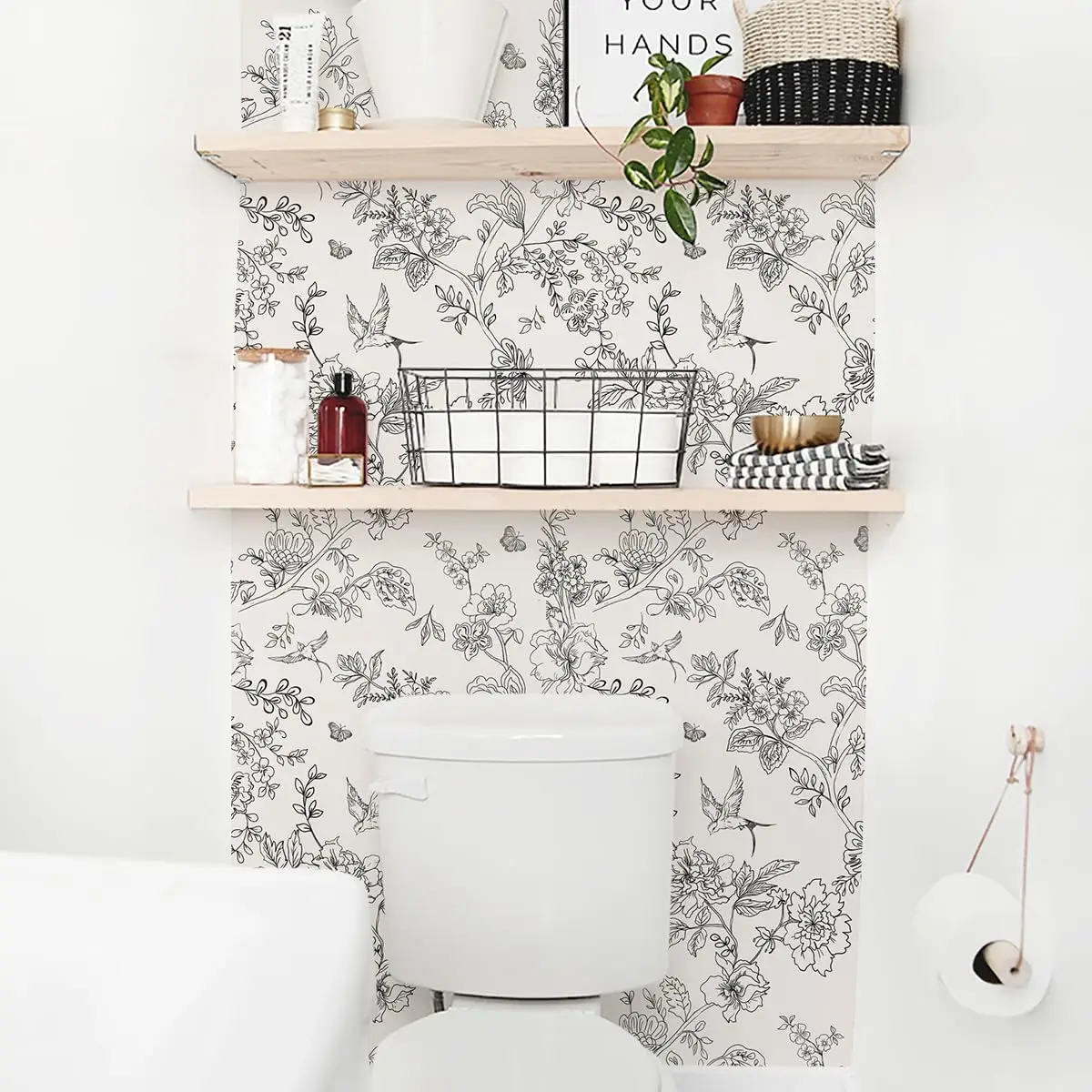 Monochrome Floral Wallpaper" - Image 8
