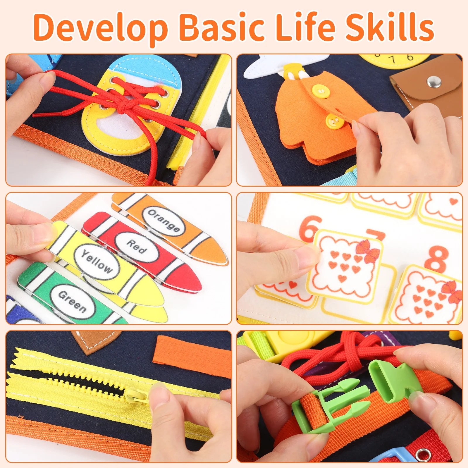 Montessori Educational Learning Playing Book - Image 11