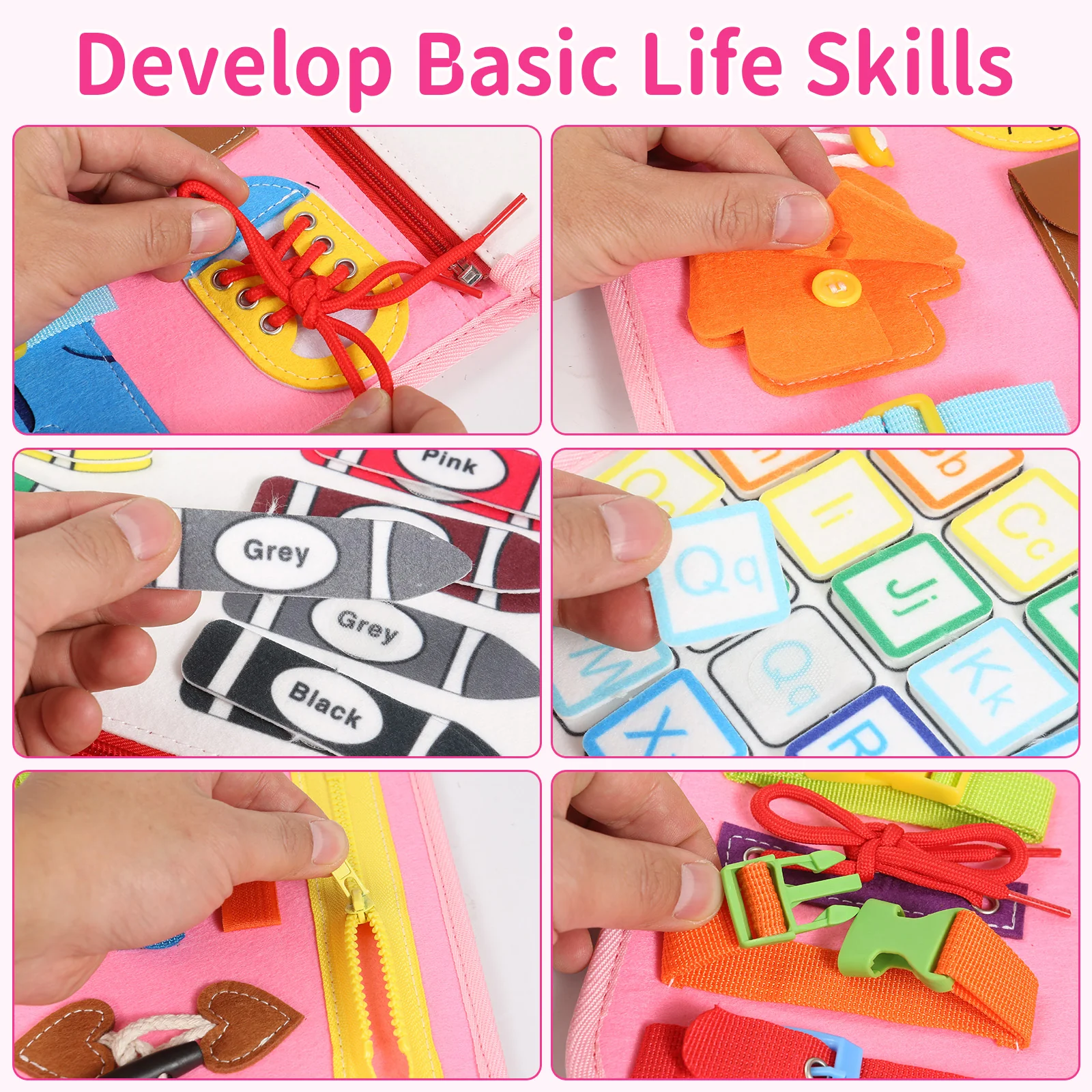 Montessori Educational Learning Playing Book - Image 30