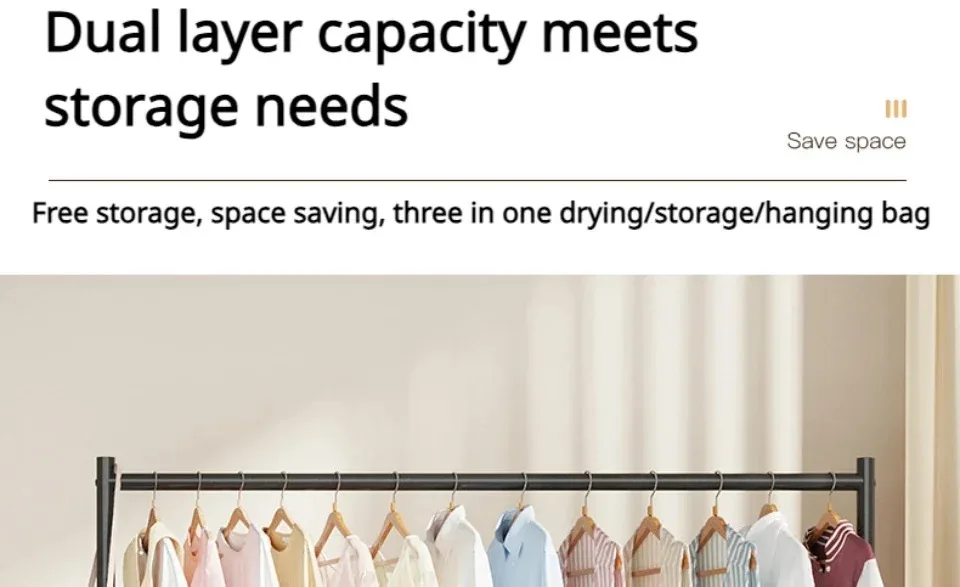 Movable Clothes Drying Rack - Image 17