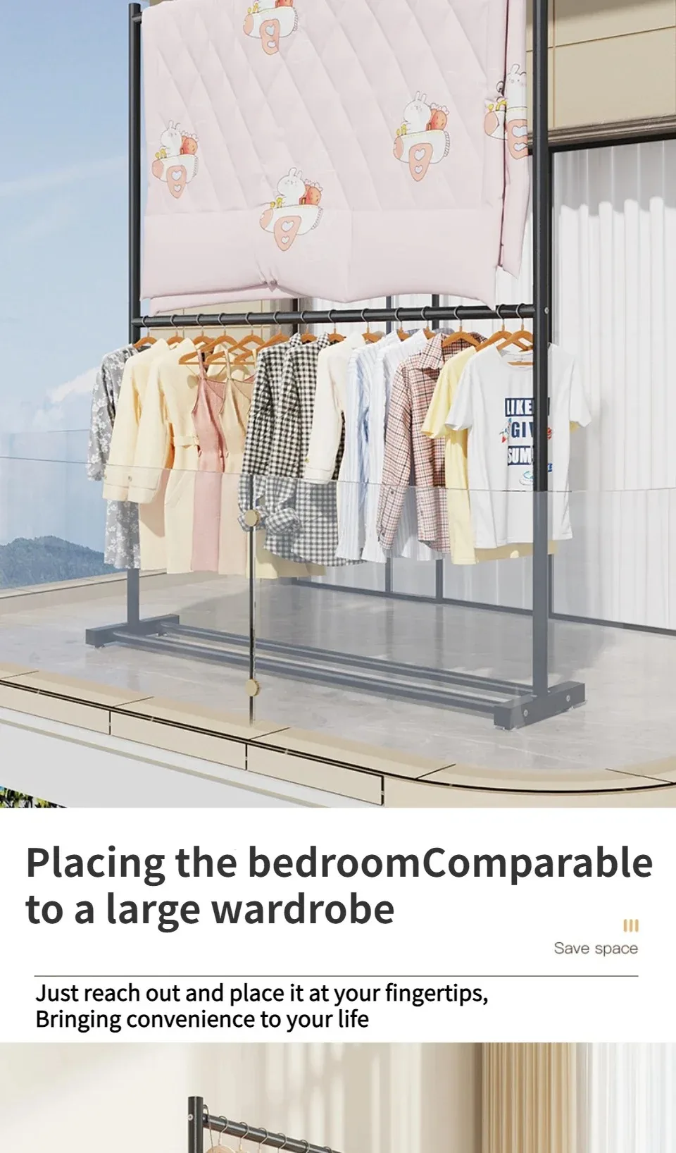 Movable Clothes Drying Rack - Image 19