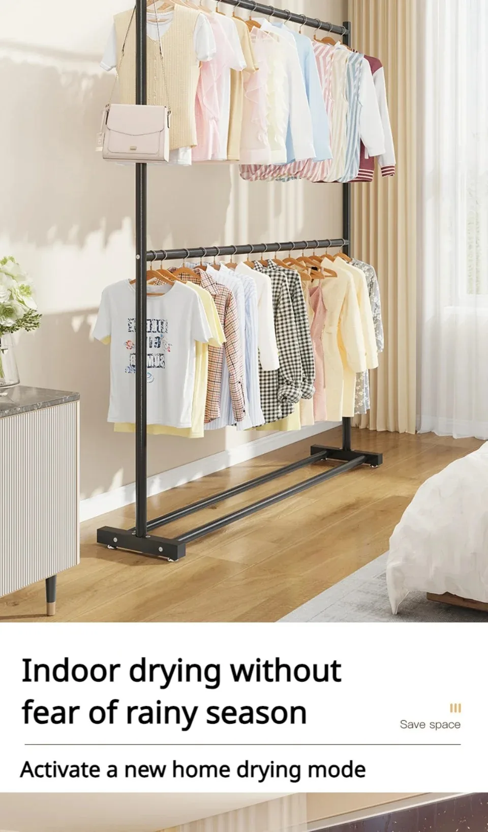 Movable Clothes Drying Rack - Image 20