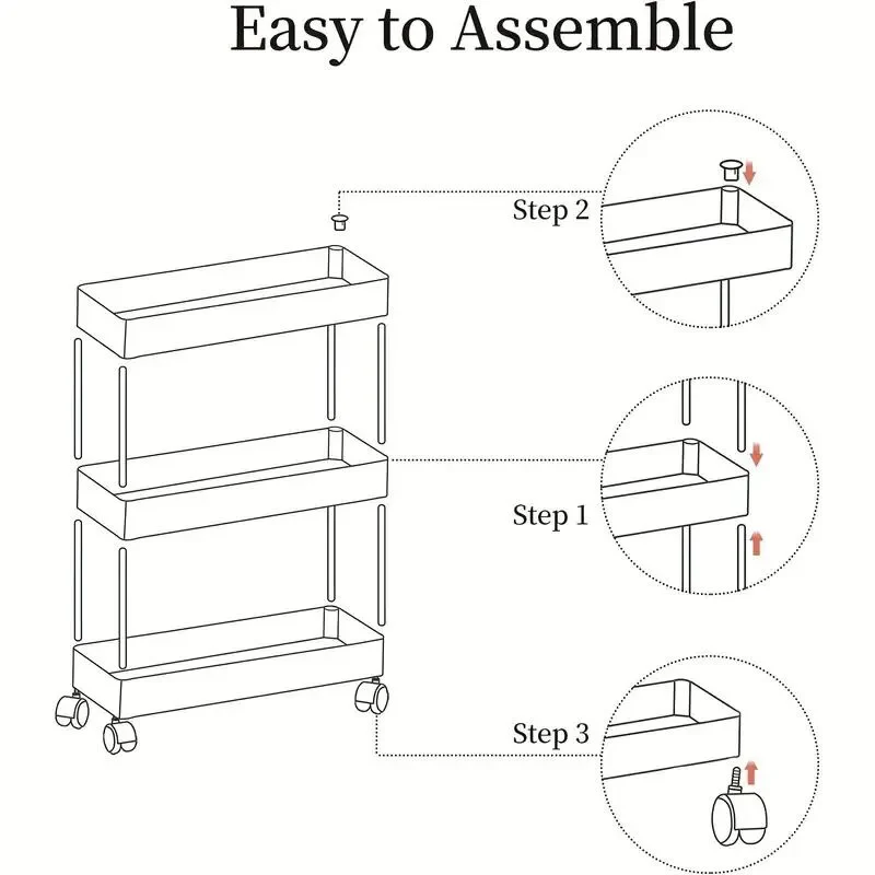 Multi-Layer Shelves Trolley Rack - Image 3