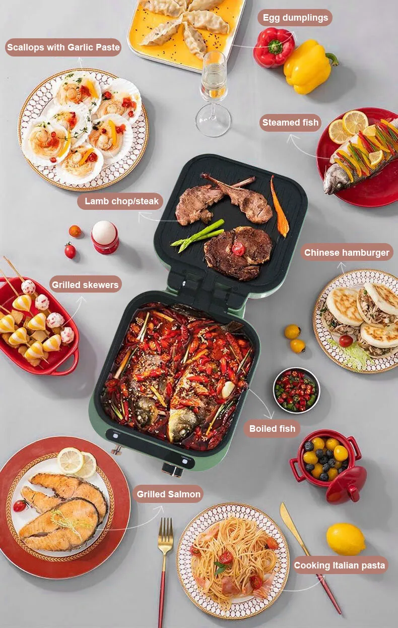 Multifunction Folding Electric Grill Hot Pot - Image 7
