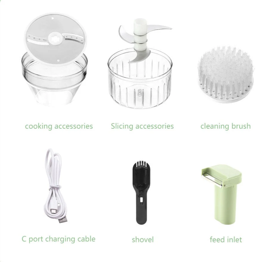 Multifunctional Handheld Slicer Brush Chopper Set - Image 12