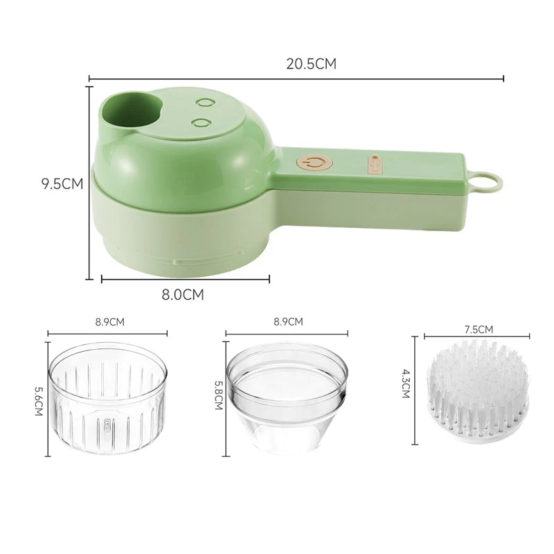 Multifunctional Handheld Slicer Brush Chopper Set - Image 5