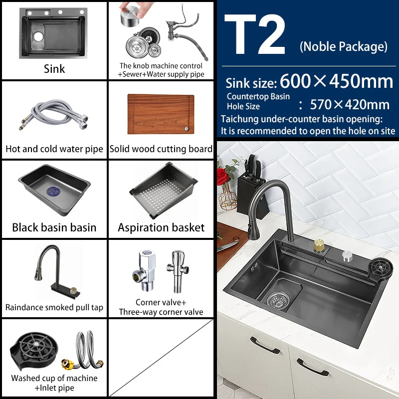 Nano 304 Stainless Steel Knife Rack Kitchen Sink - Image 15