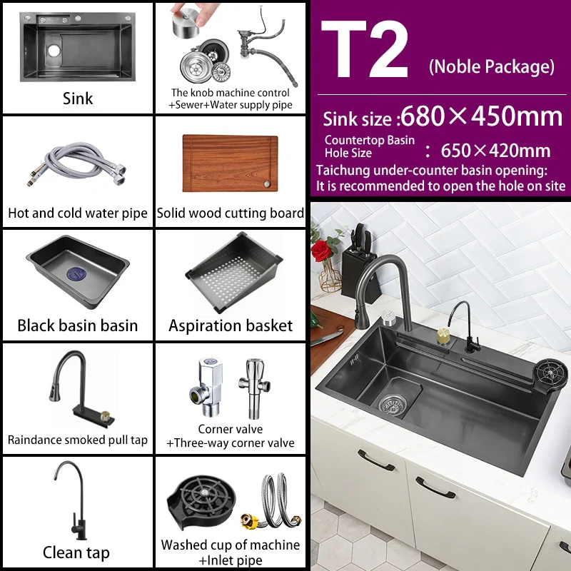 Nano 304 Stainless Steel Knife Rack Kitchen Sink - Image 17