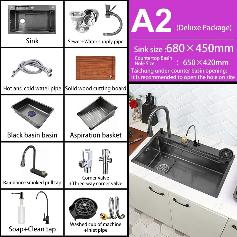 Nano 304 Stainless Steel Knife Rack Kitchen Sink - Image 19