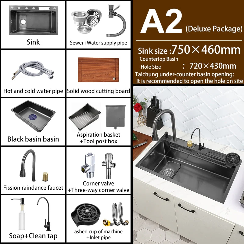 Nano 304 Stainless Steel Knife Rack Kitchen Sink - Image 8