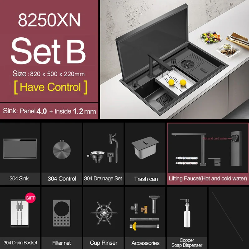 Nano Black Kitchen Sink - Image 10