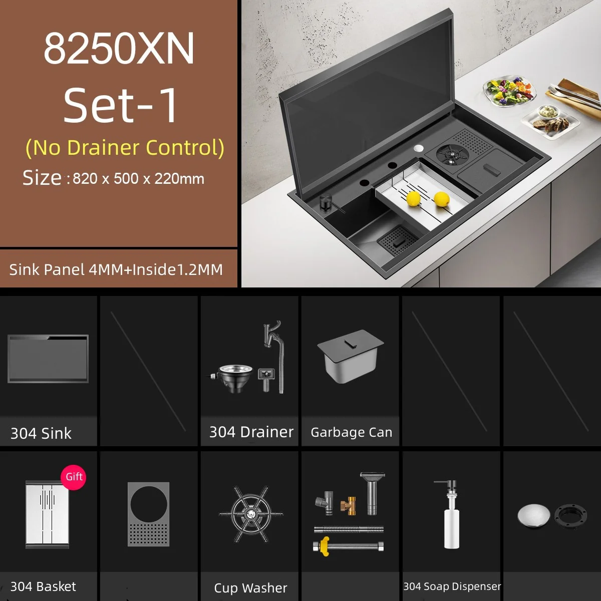 Nano Black Kitchen Sink - Image 2