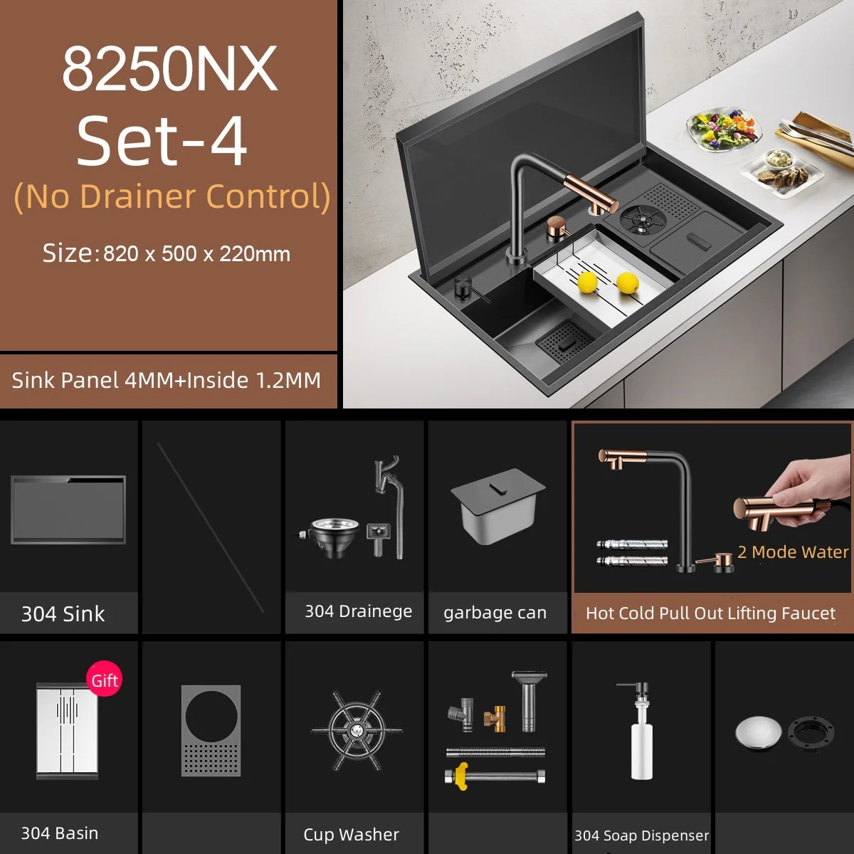 Nano Black Kitchen Sink - Image 5