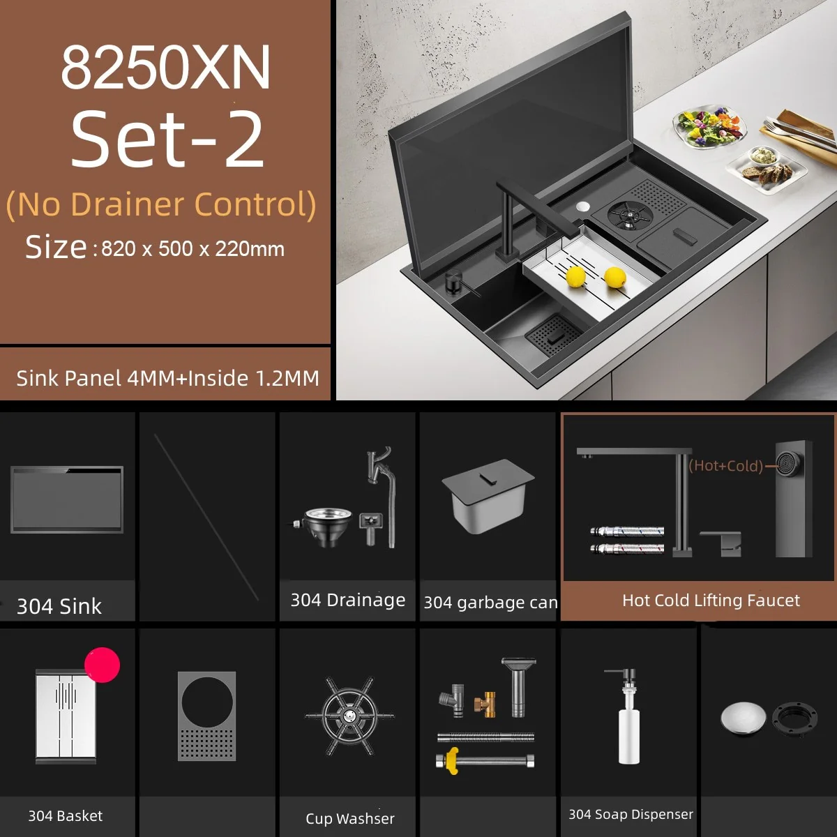 Nano Black Kitchen Sink - Image 6