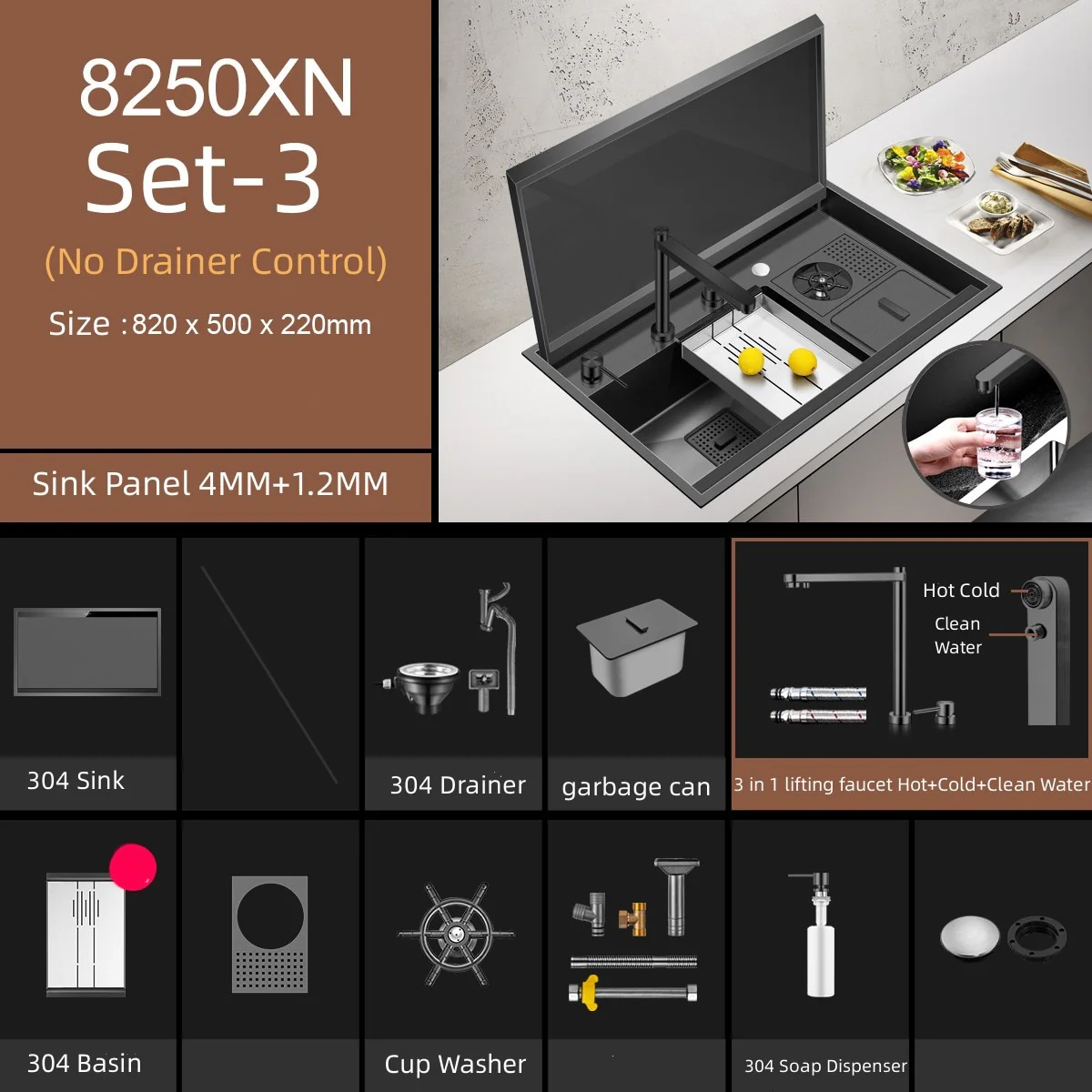 Nano Black Kitchen Sink - Image 7