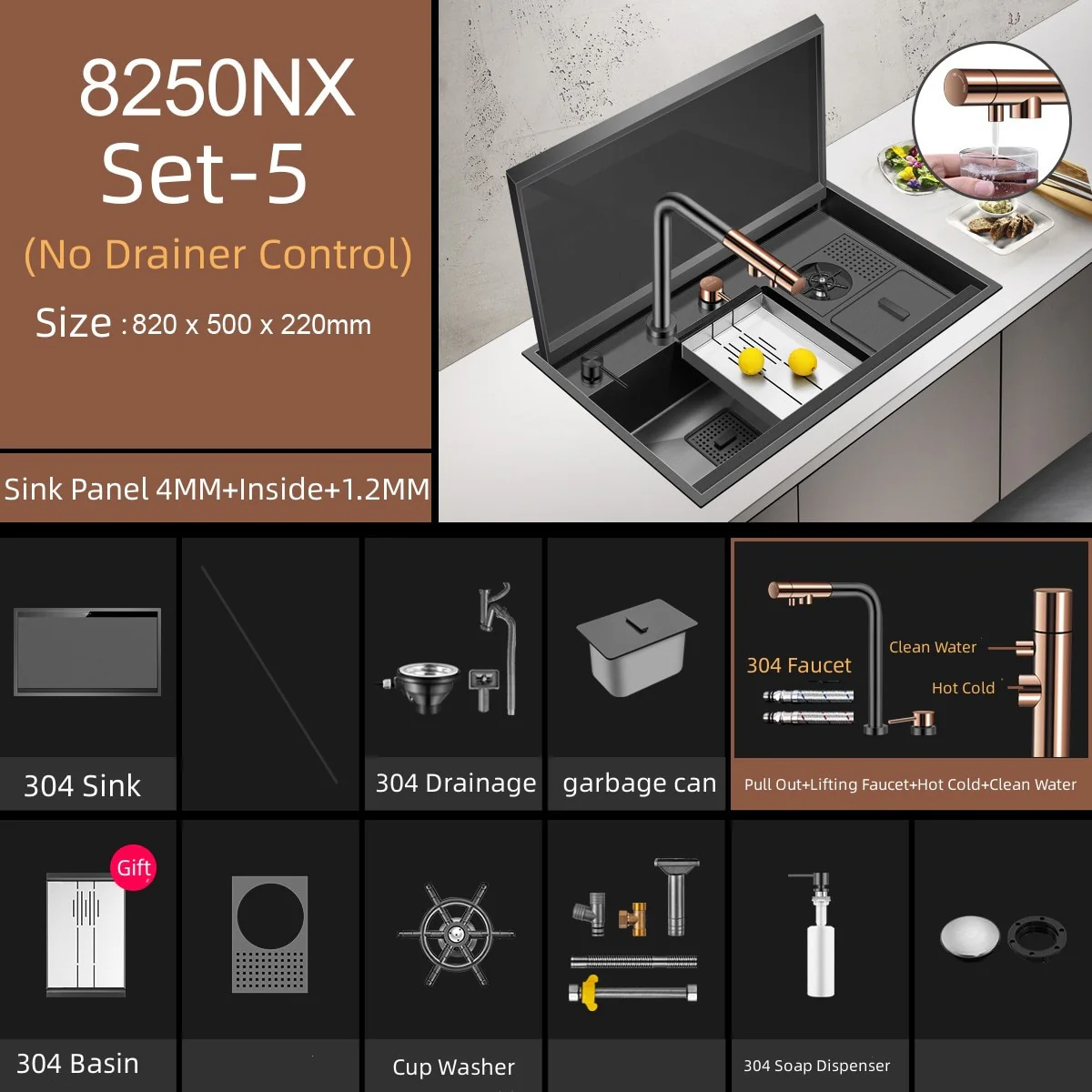 Nano Black Kitchen Sink - Image 8