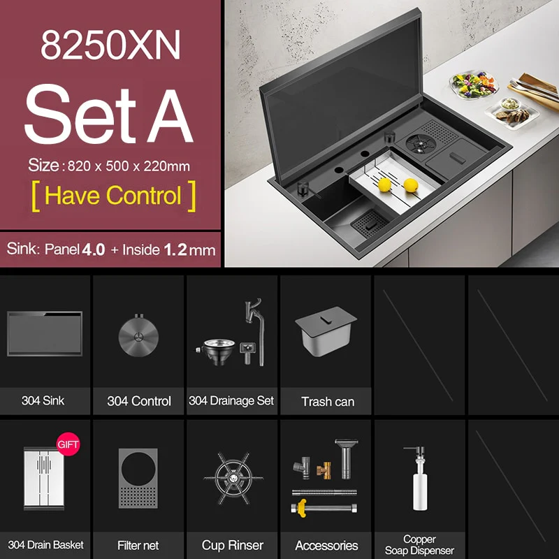 Nano Black Kitchen Sink - Image 9
