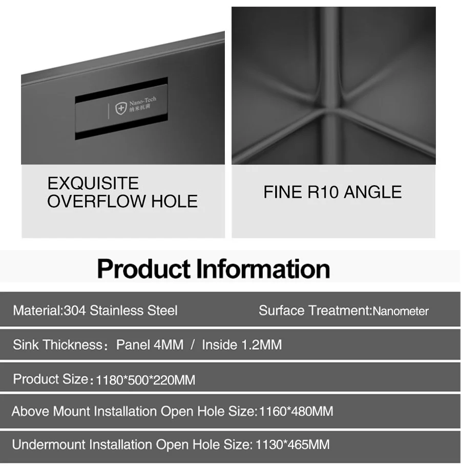 Nano Large Size Kitchen Sink - Image 26