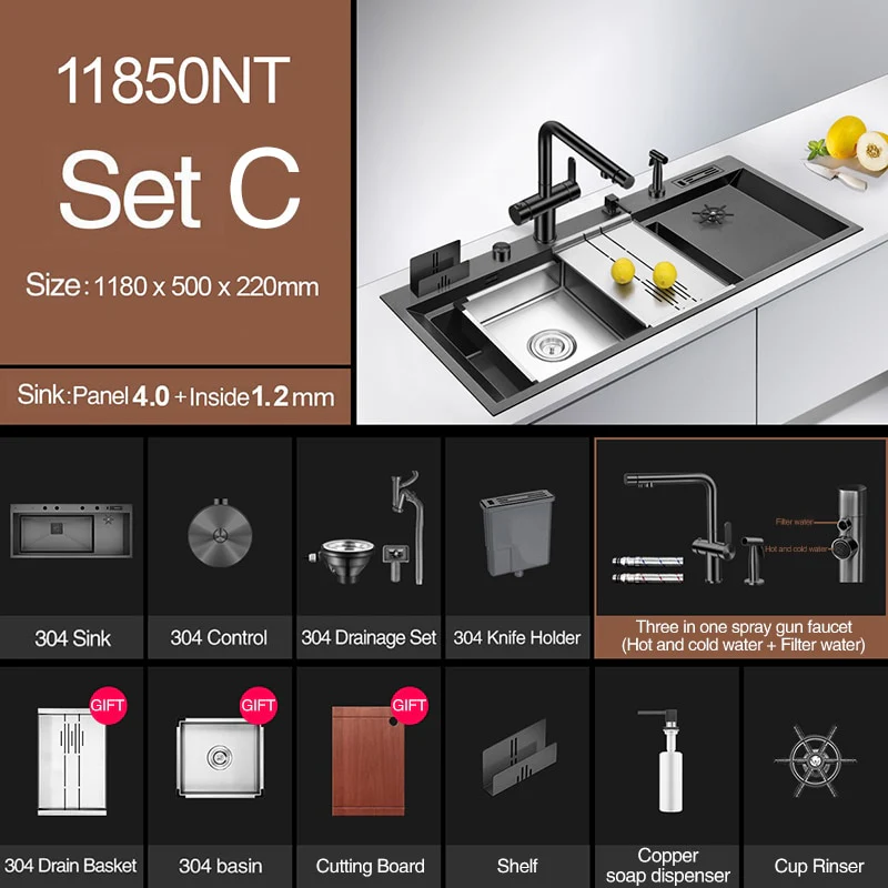 Nano Large Size Kitchen Sink - Image 4
