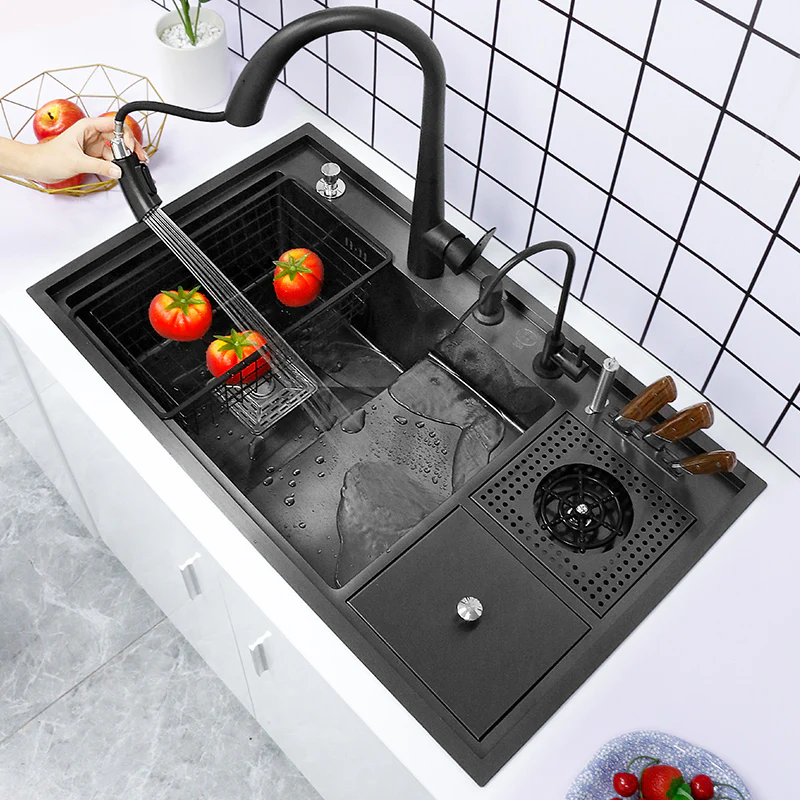 Nano Multi-functional Large Kitchen Wash Basin Sink - Image 19
