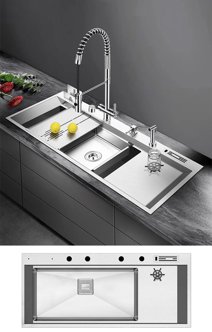 Nano Silver Large Kitchen Sink - Image 12