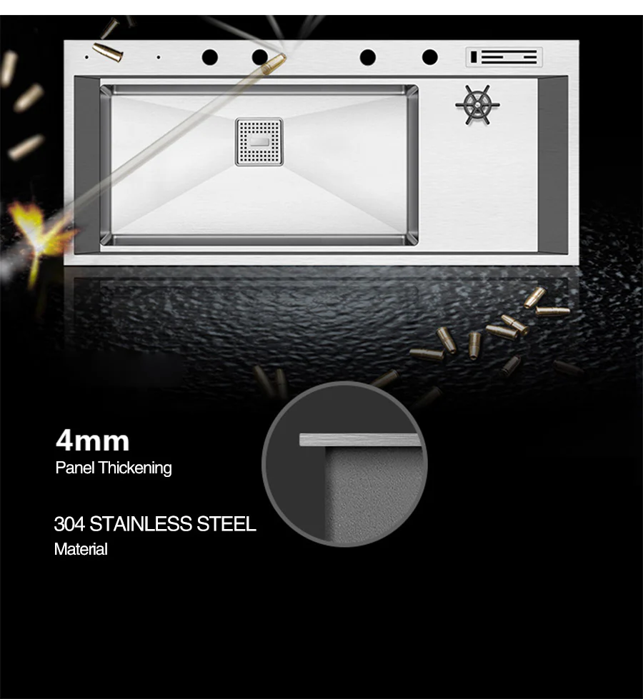 Nano Silver Large Kitchen Sink - Image 21